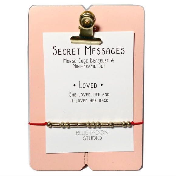 Clip Frame with Morse Code Bracelet “Loved” - Picture 2 of 7